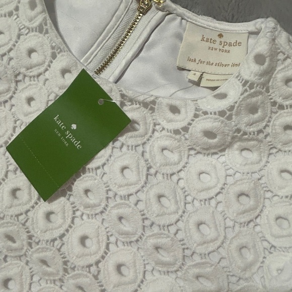 NWT Kate Spade eyelet dress size 4! Gorgeous! 3/4 sleeves. Above knee. Bride - Picture 9 of 12
